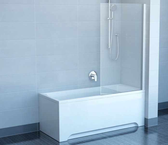Шторка для ванны Ravak Chrome CVS1-80 L блестящий, стекло Transparent 7QL40C00Z1