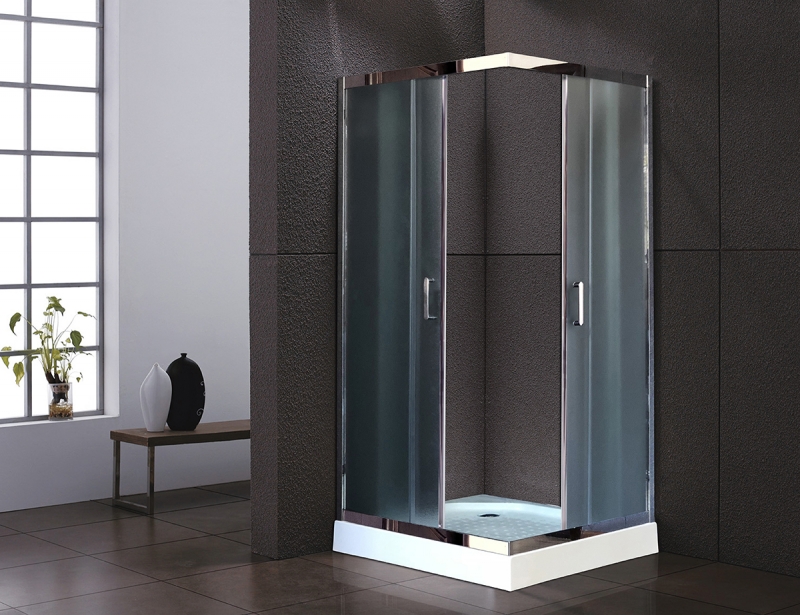 Душевой уголок 80х80 см Royal Bath НР RB80HP-C-CH стекло матовое с поддоном