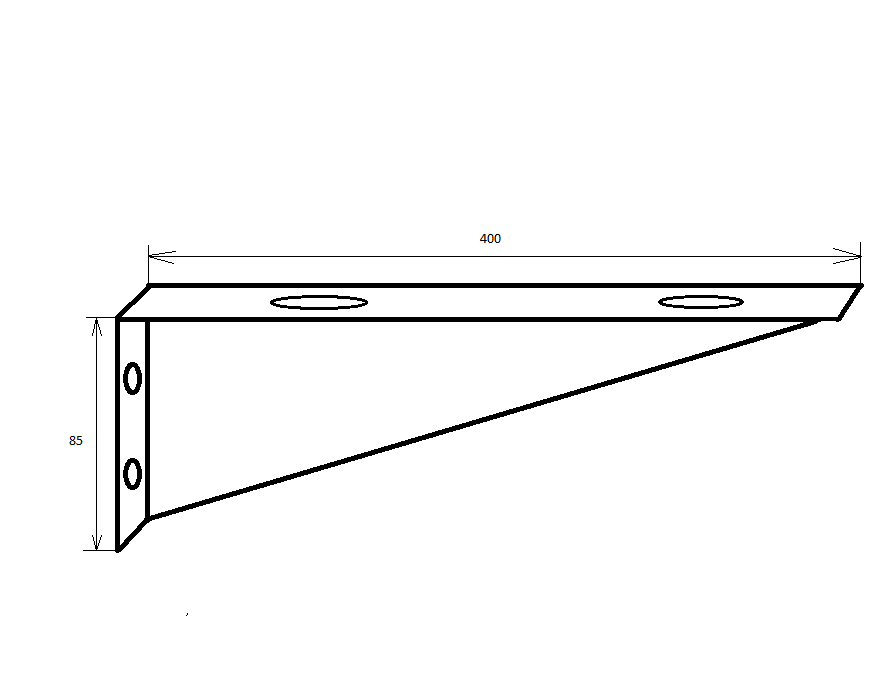 Крепежный набор для прямых столешниц FLAT