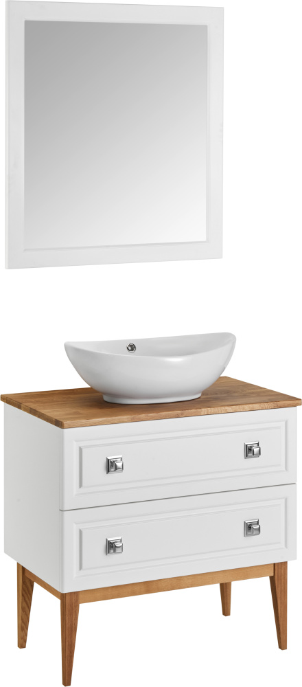 Комплект мебели для ванной  Каталина 80 "White"