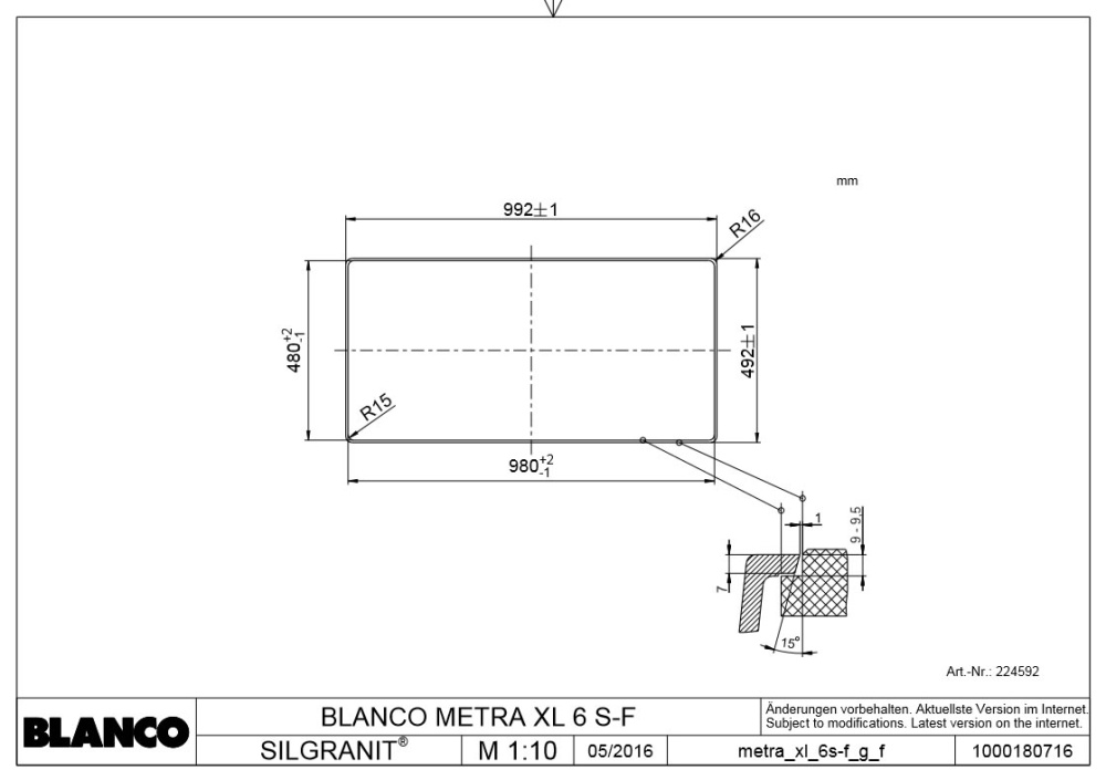 Кухонная мойка Blanco Metra XL 6 S-F 519151 алюметаллик