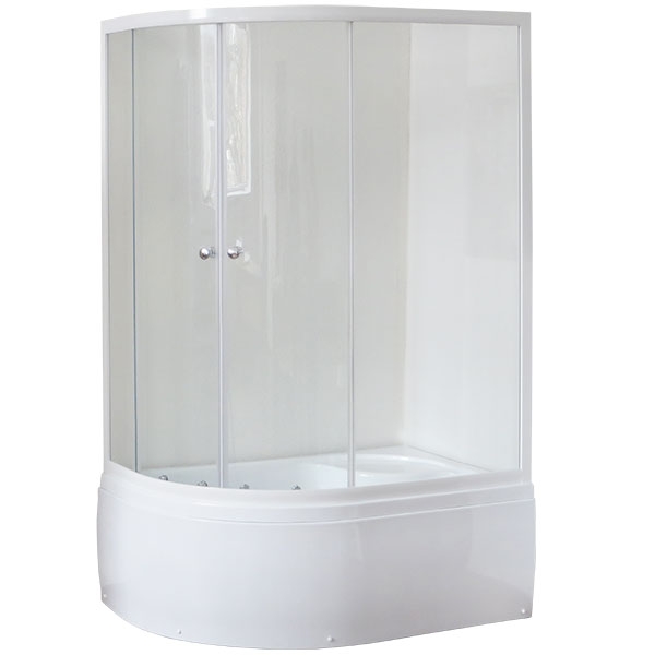 Душевой уголок 120х80 см Royal Bath BK RB8120BK-T-R стекло прозрачное с поддоном