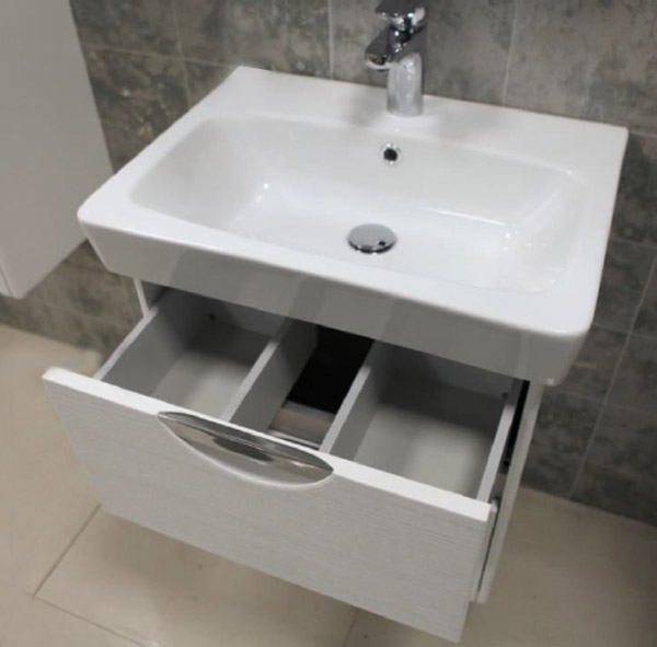Тумба под раковину 45 см Aquaton Сильва 1A211701SIW50 коричневый