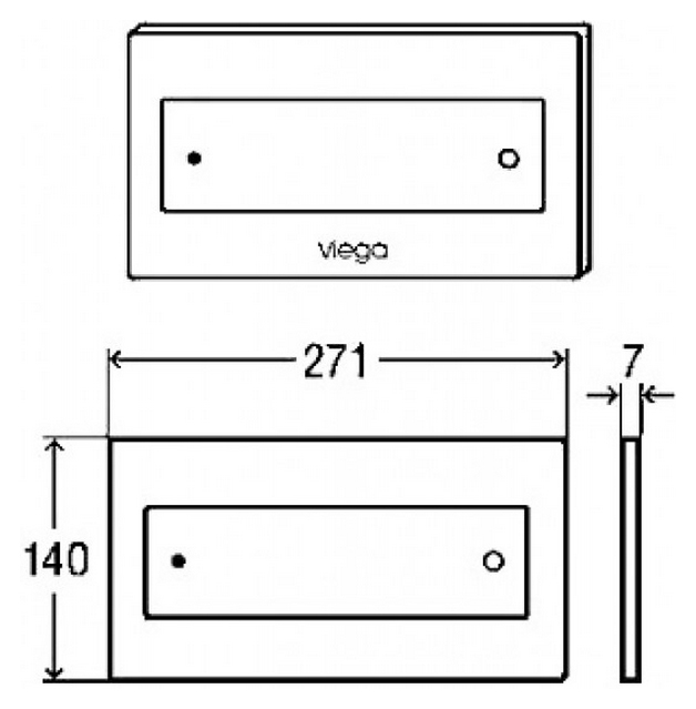 Кнопка смыва Viega Visign for Style 12 597276 хром матовый
