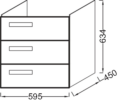 Тумба под раковину 60 см Jacob Delafon Rythmik EB1307-G80 коричневый