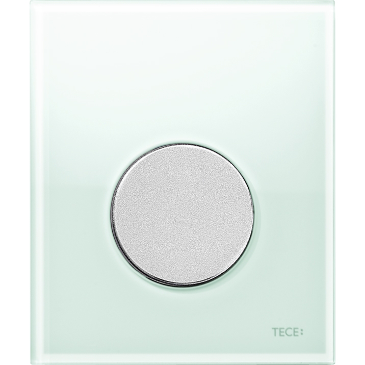 Кнопка смыва Tece Loop Urinal 9242652 зелёное стекло (кнопка хром матовый)