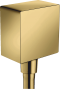 Шланговое подключение Hansgrohe Fixfit Square 26455990, полированное золото