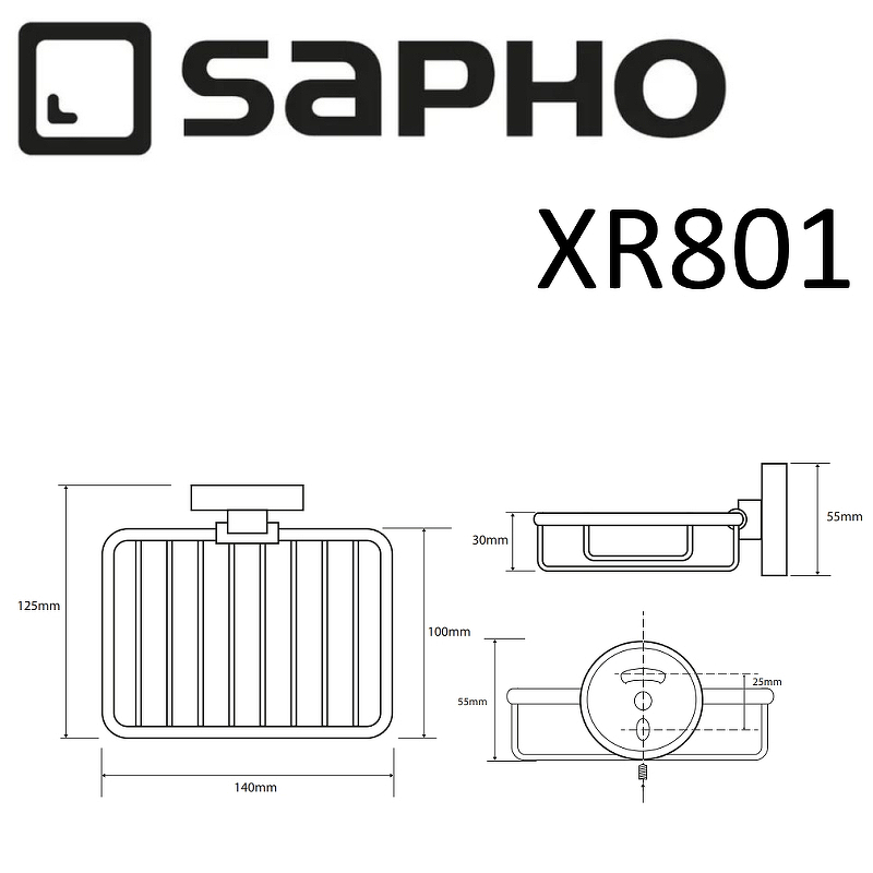 Мыльница Sapho X-Round XR801, хром