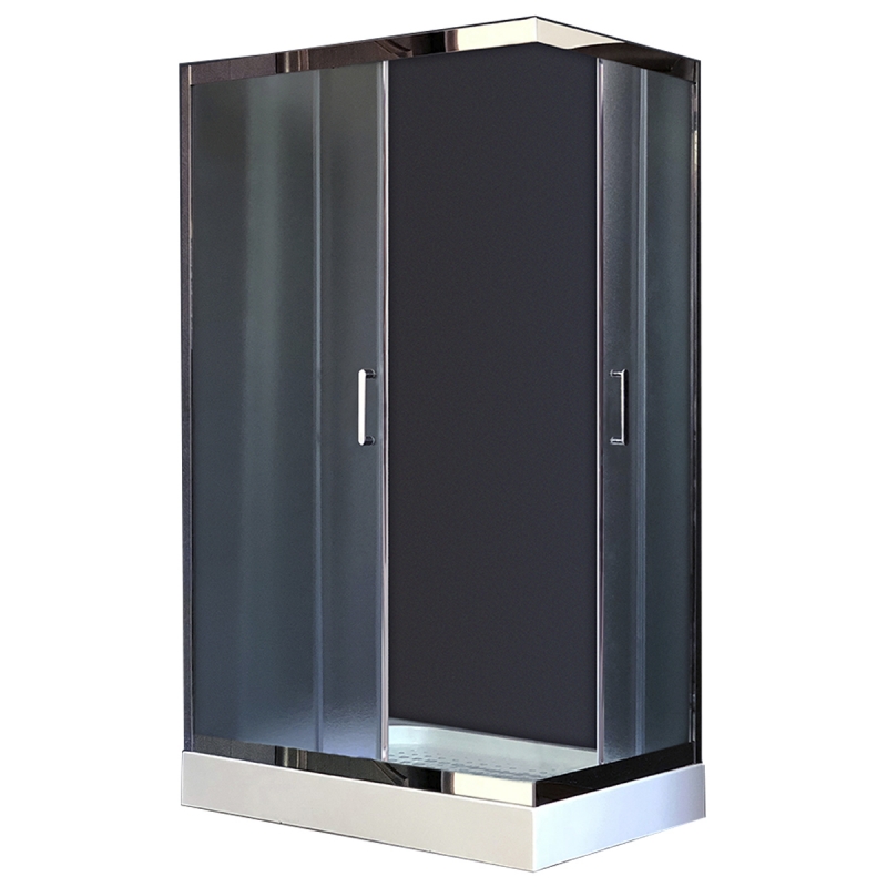 Душевой уголок 120х80 см Royal Bath HP RB8120HP-C-CH-L стекло матовое с поддоном