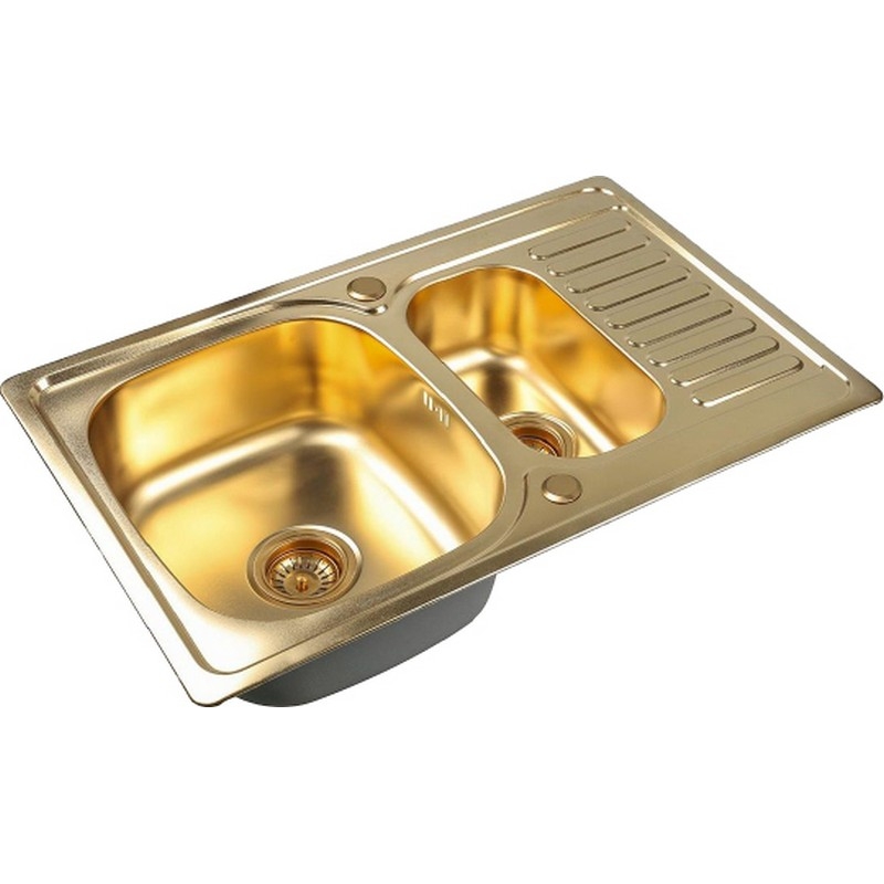 Кухонная мойка Zorg Inox Pvd SZR-78-2-50 bronze
