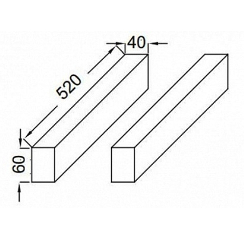 Комплект металлических кромок для столешницы Jacob Delafon Parallel EB508-BME