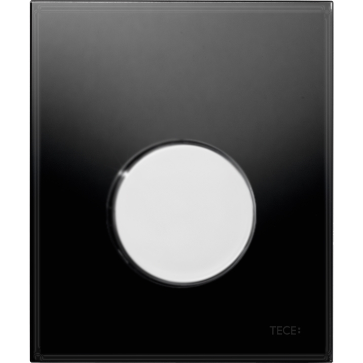 Кнопка смыва Tece Loop Urinal 9242656 чёрное стекло (кнопка хром)