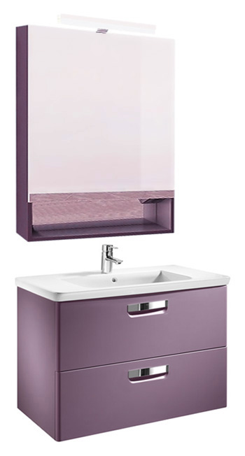 Зеркало-шкаф 80 см Roca Gap ZRU9000089, фиолетовый
