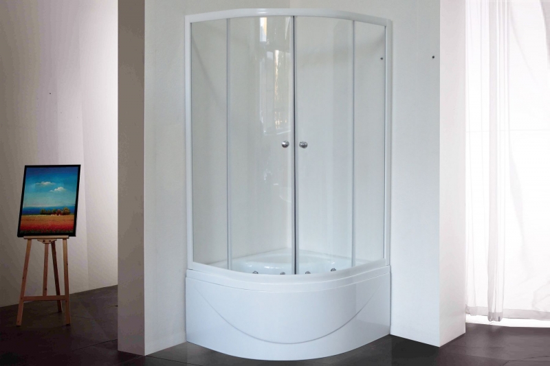 Душевой уголок 100х100 см Royal Bath BK RB100BK-T стекло прозрачное с поддоном