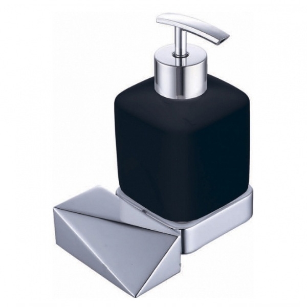Дозатор для жидкого мыла Boheme New Venturo 10317-CR-B, чёрный/хром