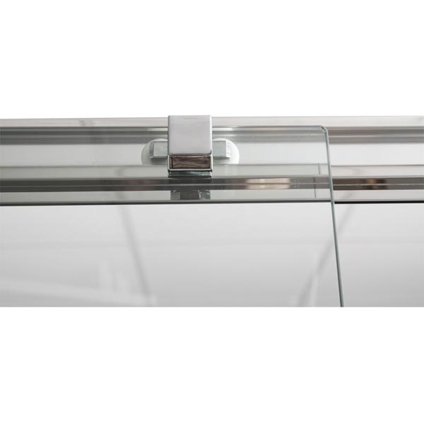 Душевой уголок NPE1131, 80x1200x200 см, стекло прозр. 8 мм, Профиль Нерж сталь