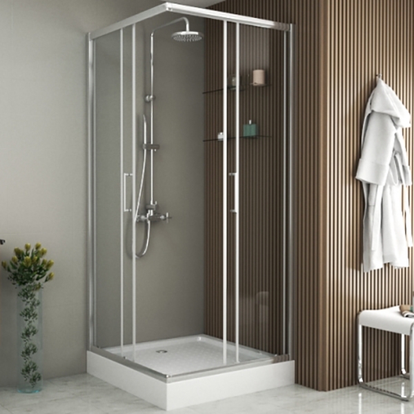 Душевой уголок 90х90 см Bravat Drop BS090.2200A, стекло прозрачное