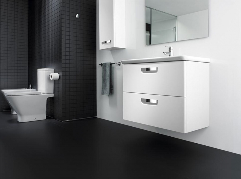 Тумба для комплекта Roca Gap 80 ZRU9302877 белый глянец
