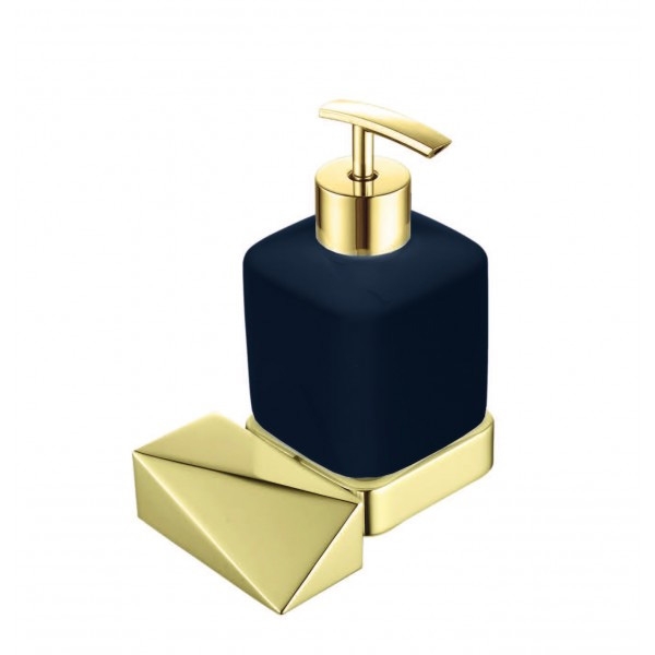 Дозатор для жидкого мыла Boheme New Venturo 10317-G-B, чёрный/золото