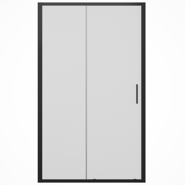 Душевая дверь в нишу 120 см Bravat Blackline BD120.4101B стекло прозрачное