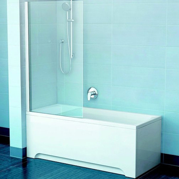 Шторка для ванны Ravak Pivot PVS1-80 блестящая + стекло транспарент 79840C00Z1