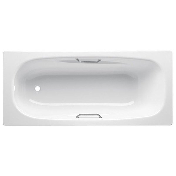 Ванна стальная BLB  UNIVERSAL ANATOMICA HG, с отверстиями для ручек, белая + ручки + ножки