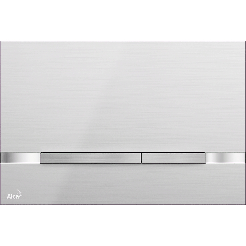 Кнопка смыва AlcaPlast Flat STRIPE-INOX сталь