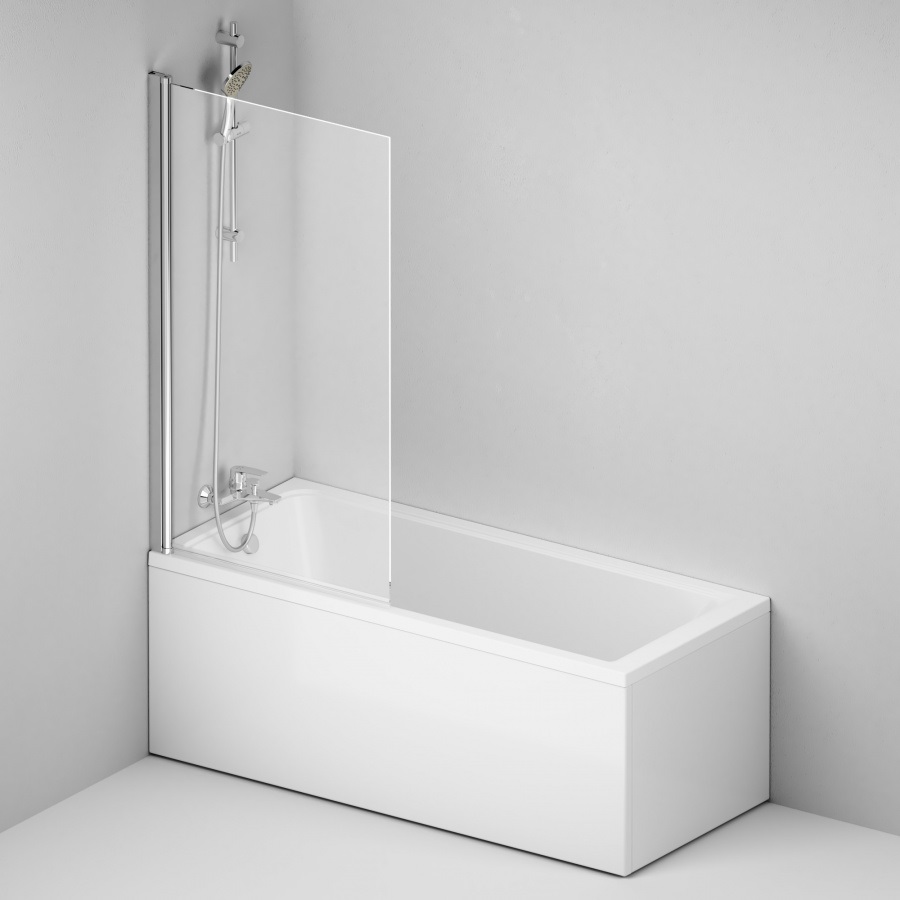 Набор: Ванна 170x70 с каркасом и шторкой, душевая система со смесителем для ванны и душа W90ASET-170