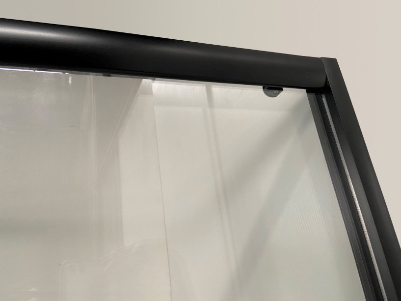 Душ. уголок NG- 009-14Q BLACK (900х900х1950) низкий поддон(13см) стекло МОЗАИКА, 2 места