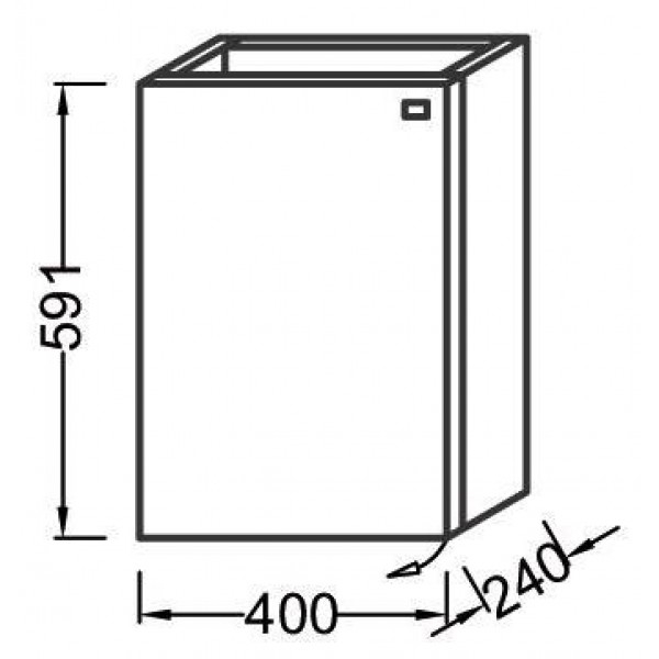 Тумба под раковину 40 см Jacob Delafon Pop Laminar EB286-G1C белый
