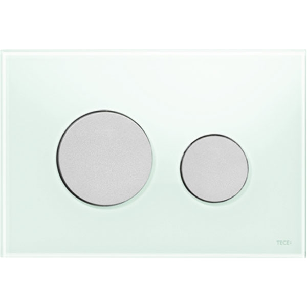 Кнопка смыва Tece Loop 9240652 зелёное стекло (кнопка хром матовый)