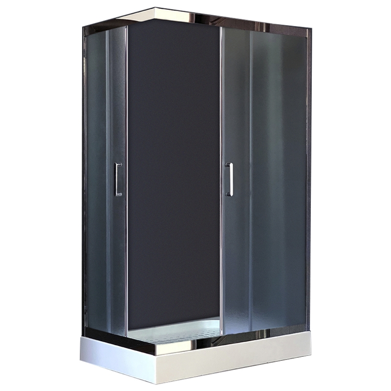 Душевой уголок 120х80 см Royal Bath HP RB8120HP-C-CH-L стекло матовое с поддоном