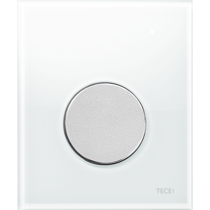 Кнопка смыва TECE Loop Urinal 9242659 белое стекло кнопка хром матовый