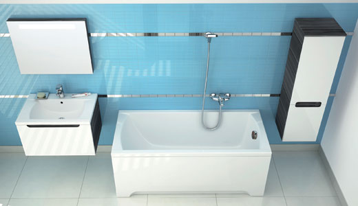 Тумба под умывальник Ravak Classic SD 800 L стрип оникс/белая X000000245