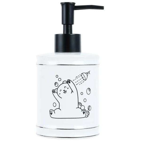 Дозатор для жидкого мыла Fixsen Teddy FX-600-1 чёрный,белый