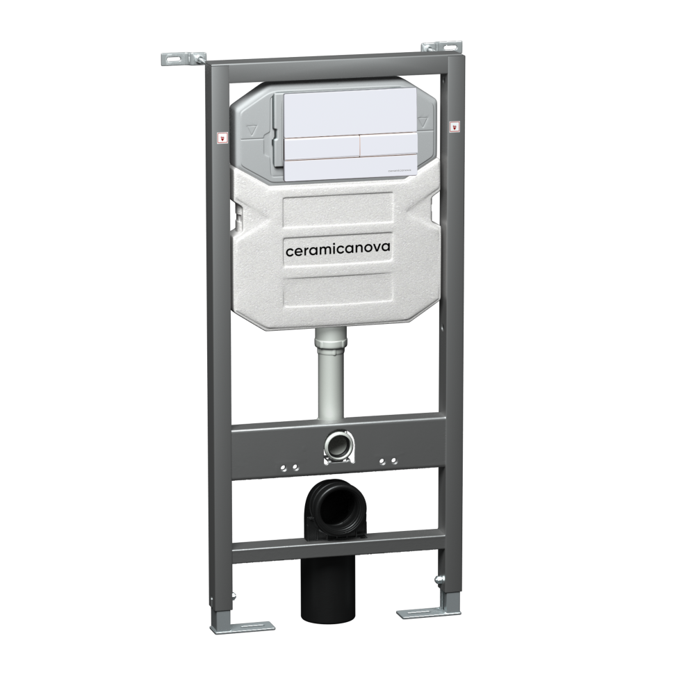 Система инсталляции для унитазов CERAMICANOVA Envision с кнопкой смыва Flat  CN1002W
