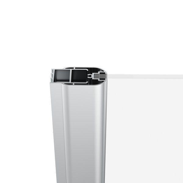 Шторка для ванны 10CVS2-100 R профиль сатин, прозрачное стекло Transparent