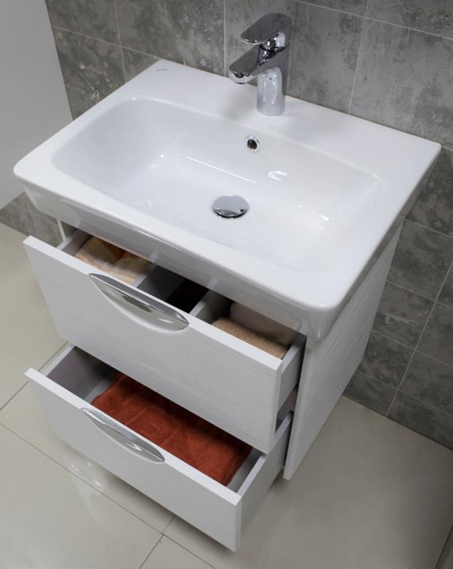 Тумба под раковину 55 см Aquaton Сильва 1A211801SIW50 коричневый