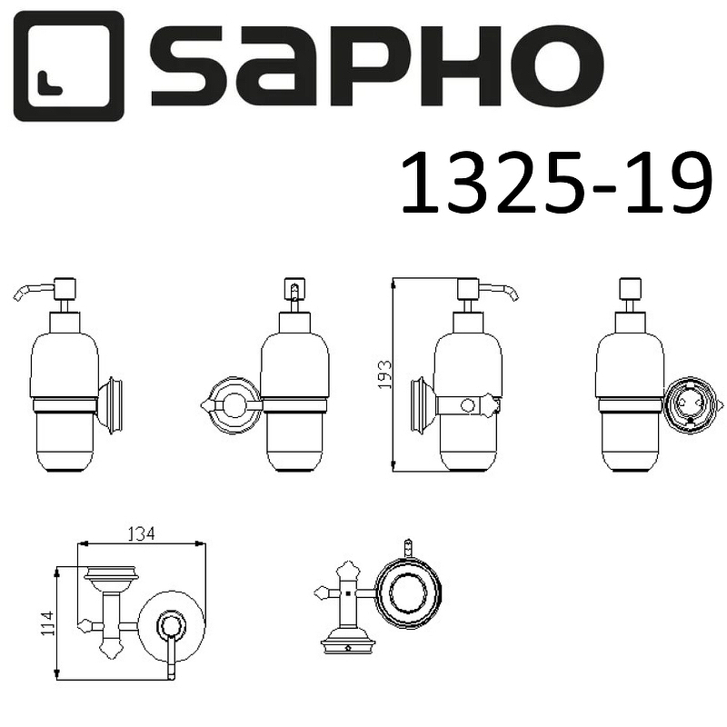 Дозатор для жидкого мыла Sapho Astor 1325-19, хром