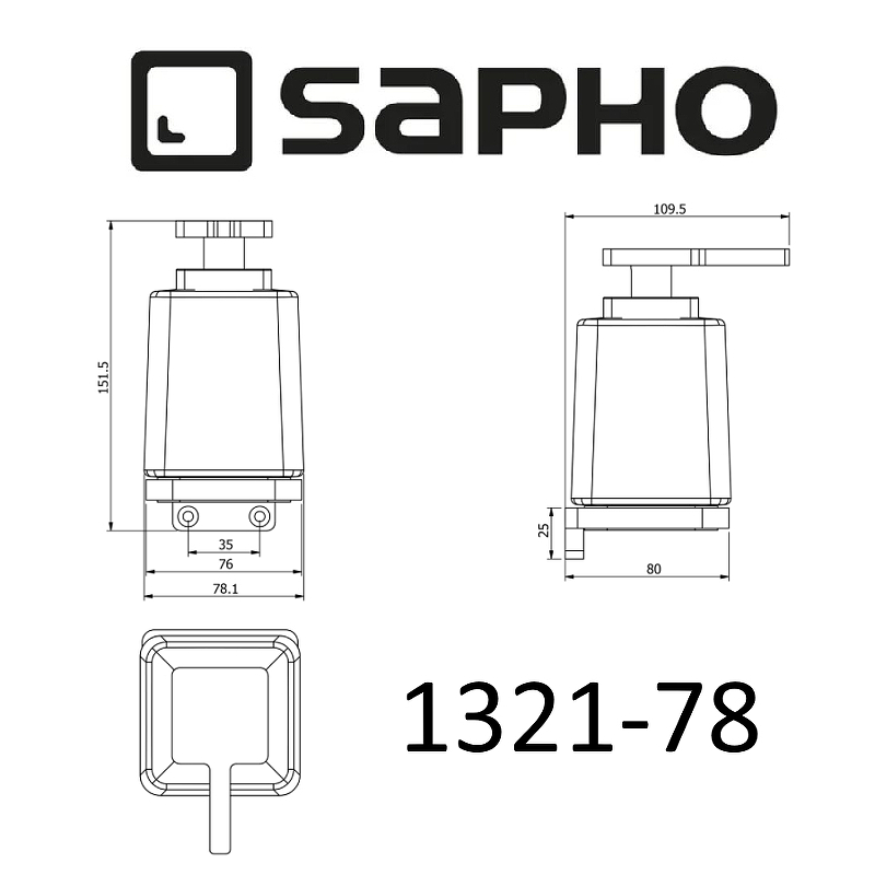 Дозатор для жидкого мыла Sapho Olymp 1321-78, хром