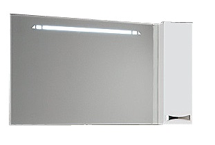 Шкаф-зеркало 120 см Aquaton Диор 1A110702DR01R с подсветкой, белый