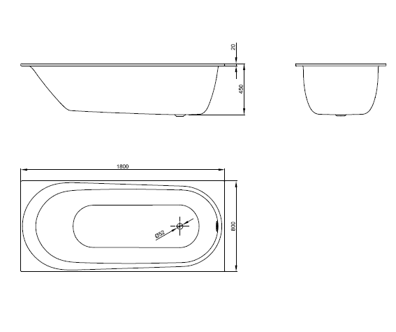 Стальная ванна 180x80 см Bette Comodo 1251-000AR,PLUS с покрытием Glasur® Plus