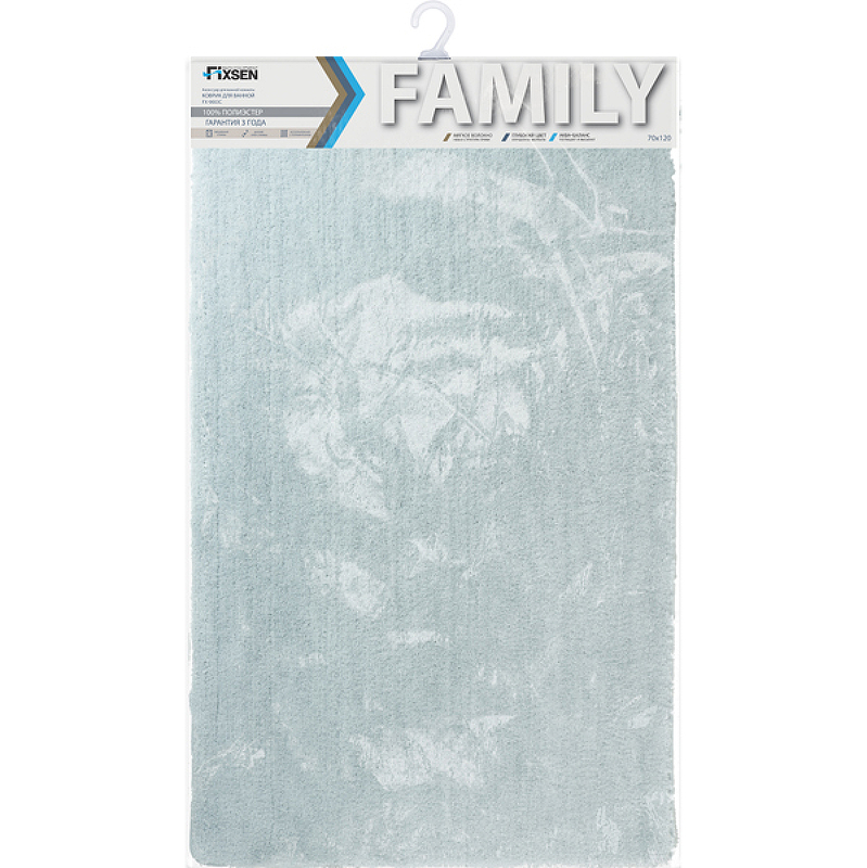 Коврик для ванной Fixsen Family FX-9003C, голубой