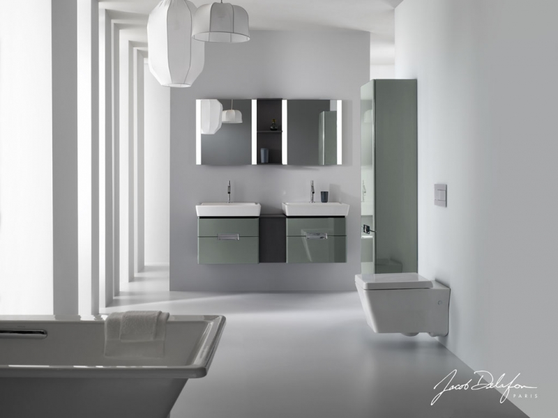 Тумба под раковину Jacob Delafon Reve 79 EB1135-G95 подвесная Оливковый