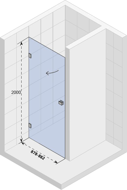 Душевая дверь в нишу Riho Scandic Mistral M101 90 см L