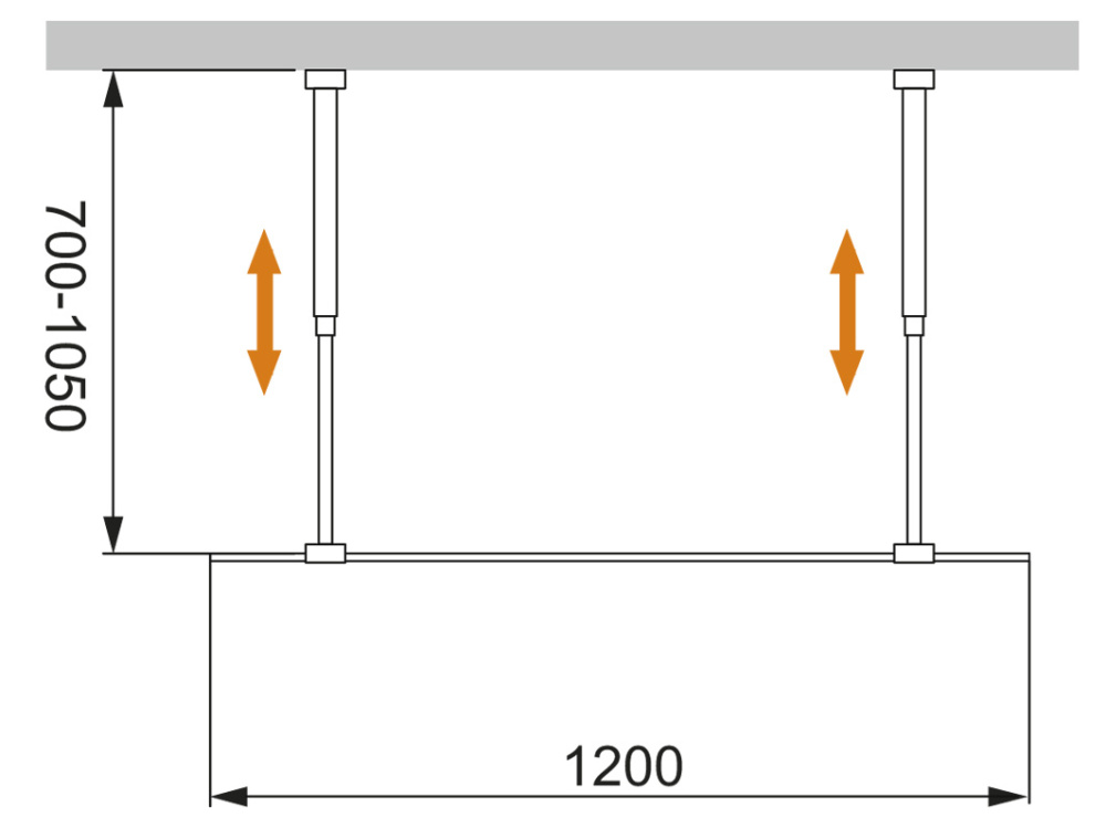 Душевая перегородка Cezares LIBERTA-L-2-120-BR-Cr 120 см. тонированное