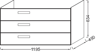 Тумба под раковину 120 см Jacob Delafon Rythmik EB1311-N18 белый