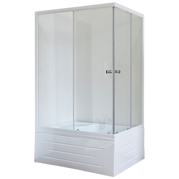 Душевой уголок 100х80 см Royal Bath BP RB8100BP-T-L стекло прозрачное с поддоном