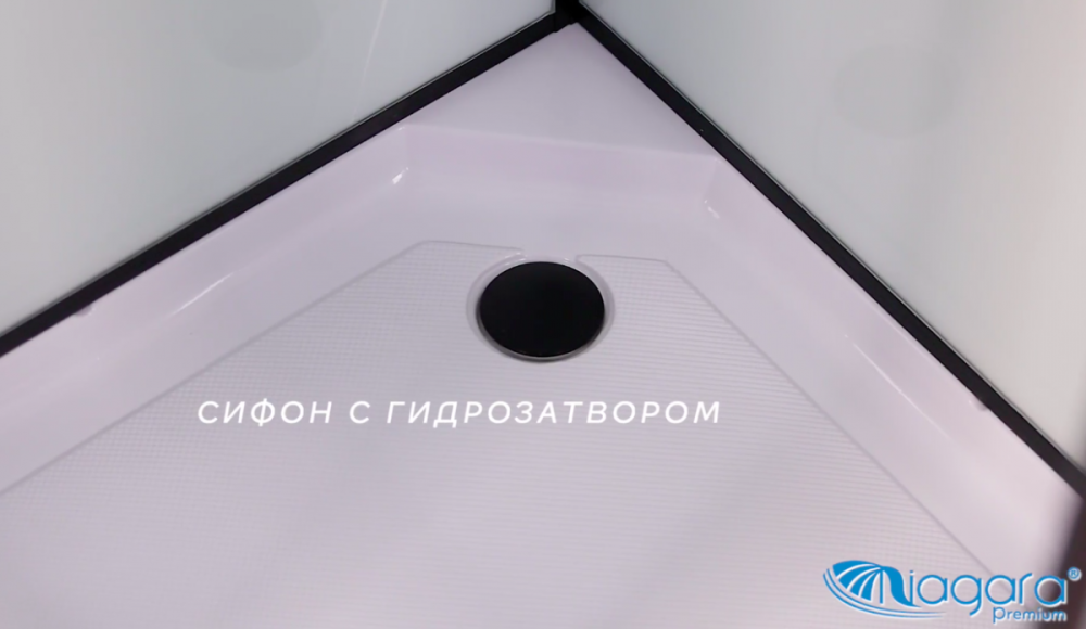 Душ.каб. NG-6901-01G BLACK (900х900х2100) низкий поддон (16 см), стекло ТОНИРОВАННОЕ