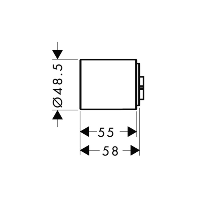 Удлинение скрытой части модуля термостата 25 мм Axor ShowerSolutions 10790820, никель